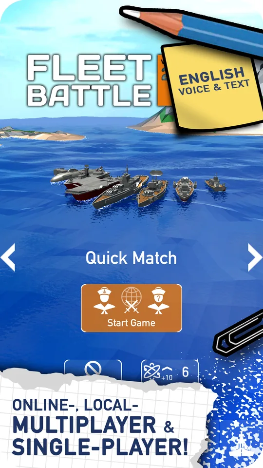 Fleet Battle hoy, captura de pantalla